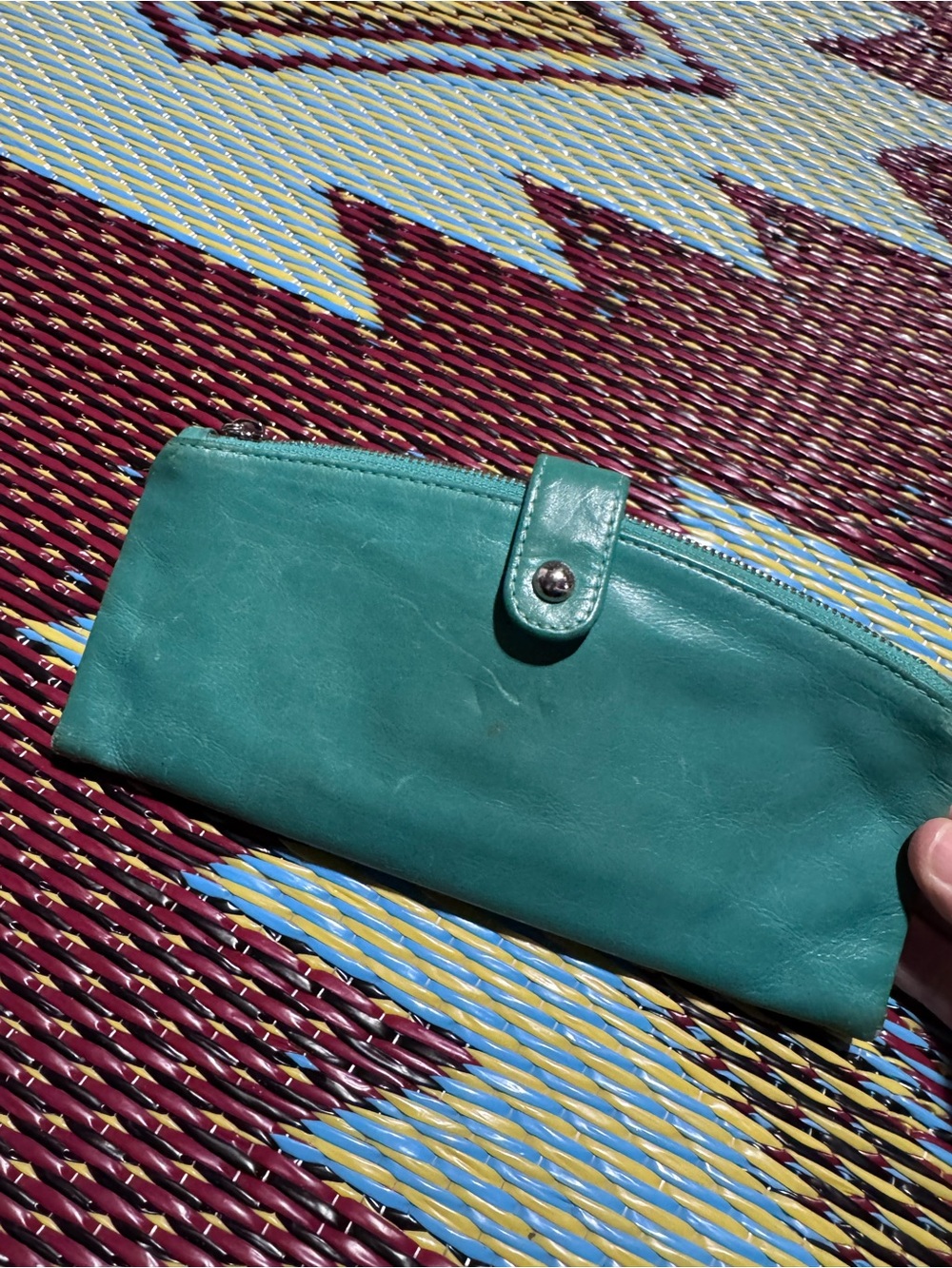 Hobo International aqua leather wallet
